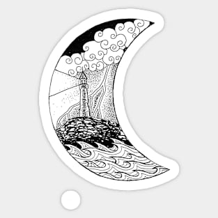 Crescent Moon Sticker